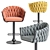 Modern Metal Bar Stool Comfort 3D model small image 2