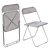 Transparent Plia Chair by Anonima Castelli 3D model small image 3