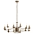 Elegant Ascot Chandelier in Antique Brass 3D model small image 1