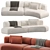 Modern and Comfortable Cosy Curve Sofa 3D model small image 2