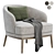 Luxury Ruth Armchair by Domkapa 3D model small image 3