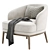 Luxury Ruth Armchair by Domkapa 3D model small image 4