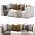 Modern Luxury Poliform Shanghai Sofa 3D model small image 3