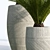 Sago Palm in Cement Planter 3D model small image 2