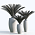 Sago Palm in Cement Planter 3D model small image 4