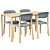 Stackable Wooden Nate Chair Set 3D model small image 1
