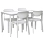 Stackable Wooden Nate Chair Set 3D model small image 3