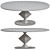 Sleek Noir Oval Dining Table 3D model small image 2