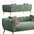 Luxury Gold Sofa Stainless Steel Base 3D model small image 2