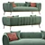 Luxury Gold Sofa Stainless Steel Base 3D model small image 3