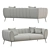 Luxury Gold Sofa Stainless Steel Base 3D model small image 5