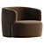 Modern Elain Molteni Armchair: 2017 Edition 3D model small image 3