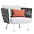 Elegant Tribu Tosca Club Chair 3D model small image 1