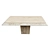 Italian Travertine Marble Trio Tables 3D model small image 1