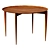 Mid-Century Teak Folding Side Table 3D model small image 1