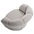 Organic Comfort Armchair: Bellotti Iris 3D model small image 3