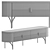 Serra Console: Metal & Marble 3D model small image 4