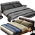 Italian Design Pixel Air Bed 3D model small image 4