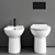 Modern Fast Ceramic Floor Toilet 3D model small image 4