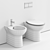 Modern Fast Ceramic Floor Toilet 3D model small image 5