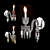 Baccarat Crystal Wall Sconce 3D model small image 1