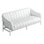 Modern Tufted Leather Sofa 3D model small image 6
