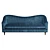 Elegant Camelback Three-Seater Sofa 3D model small image 2