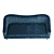 Elegant Camelback Three-Seater Sofa 3D model small image 3