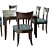 Urban Black Ash Dining Set 3D model small image 2