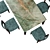 Urban Black Ash Dining Set 3D model small image 6