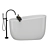 Contemporary Dip Bathtub by Rexa 3D model small image 1