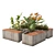 Modular Planter Bench Set 3D model small image 5