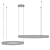 Indigo Galass Pendant Light Gold/Silver 3D model small image 2