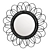 Black Rattan Flower Mirror 60cm 3D model small image 1