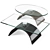 Tudor Coffee Table Tonin Casa 3D model small image 3