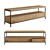 Modern Oak TV Stand - 3 Drawers 3D model small image 1
