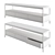 Modern Oak TV Stand - 3 Drawers 3D model small image 3