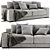 Modern West Elm Dalton Sofa 3D model small image 1