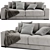 Modern West Elm Dalton Sofa 3D model small image 2