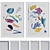 Modern Abstract Picture Frame Set 3D model small image 1