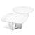 Sculptural Italo Dining Tables Set 3D model small image 7