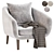 Contemporary Hanna Armchair Collection 3D model small image 2