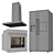 Bosch Home Appliance Set 3D model small image 7