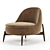 Modern Minotti Sendai Armchair 3D model small image 3