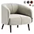 Modern Fabric Armchair: AMALFI. 3D model small image 1