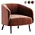 Modern Fabric Armchair: AMALFI. 3D model small image 3