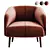 Modern Fabric Armchair: AMALFI. 3D model small image 4