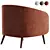 Modern Fabric Armchair: AMALFI. 3D model small image 5