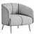Modern Fabric Armchair: AMALFI. 3D model small image 6