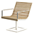 Modern Armchair with Wooden Structure 3D model small image 2